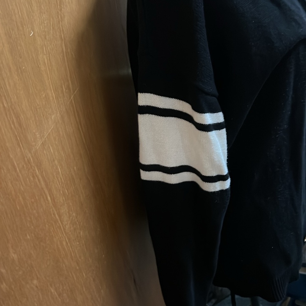 M Kors Varsity Cardigan black/white with White Lettering. - Picture 2 of 4